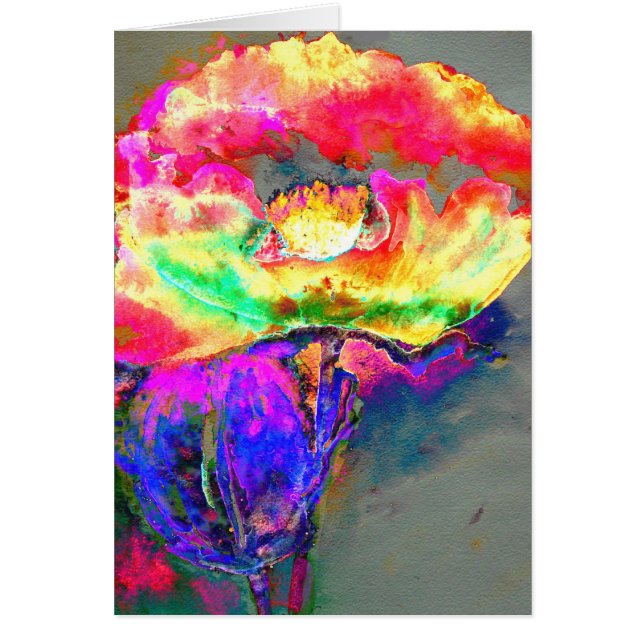 Eleganter abstrakt-gelber Rosa-Blume-Mohn (Vorne)