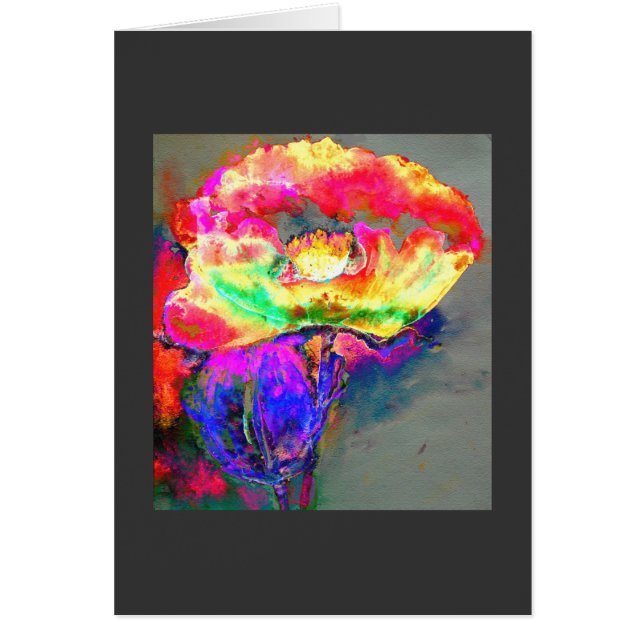 Eleganter abstrakt-gelber Rosa-Blume-Mohn (Vorne)