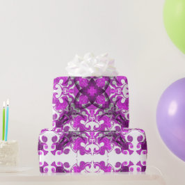 Eleganter abstrakter Bohrosa Mandala-Schmetterling Geschenkpapier