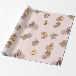 Eleganter Abstrakter botanischer Minimalistischer Geschenkpapier