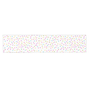 Eleganter abstrakter bunter Confetti Kurzer Tischläufer