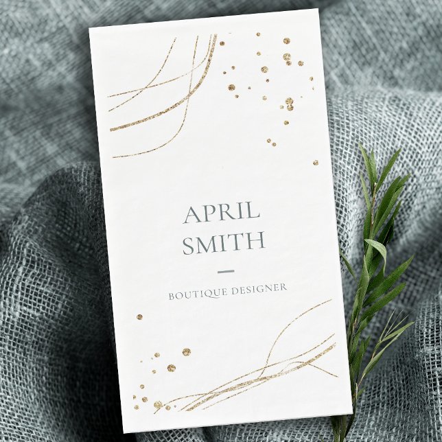 Eleganter Abstrakter Glitzer Ivory Gold Serviette (Von Creator hochgeladen)