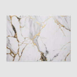 Eleganter abstrakter, schwarz-weißer Marmorstein Seidenpapier