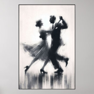 Eleganter abstrakter Swing-Tanz Poster