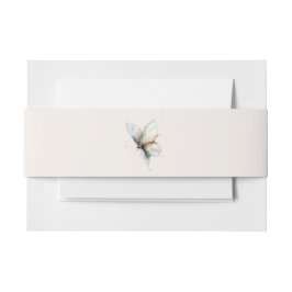Eleganter abstrakter Tinten-Pastell-Schmetterling Einladungsbanderole