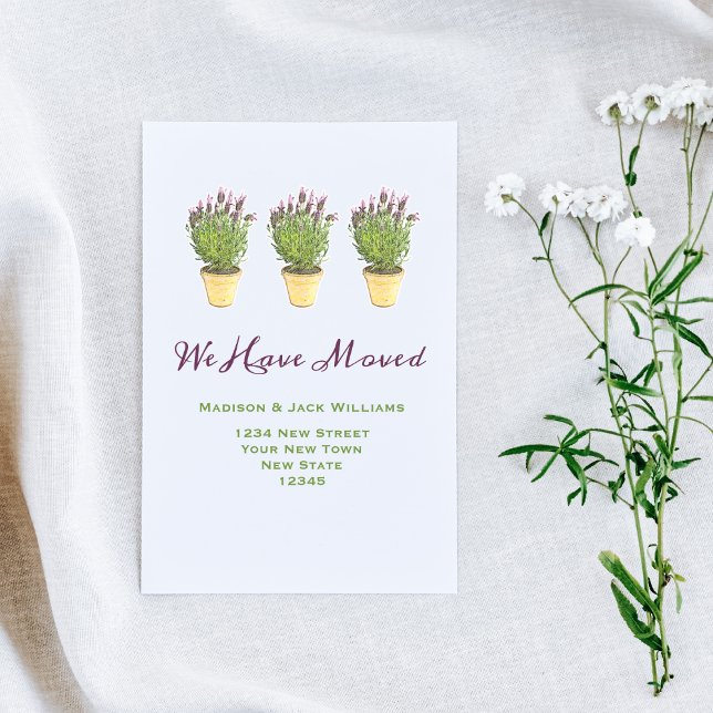 Eleganter Adresswechsel | Ankündigung der Beförder Postkarte (Von Creator hochgeladen)