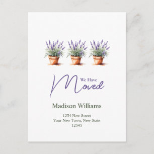 Eleganter Adresswechsel   Ankündigung der Beförder Postkarte