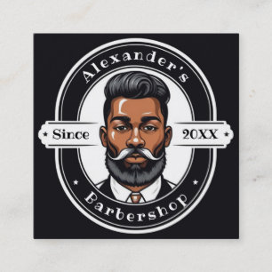 Eleganter Afrikanischer Amerikaner personalize Quadratische Visitenkarte