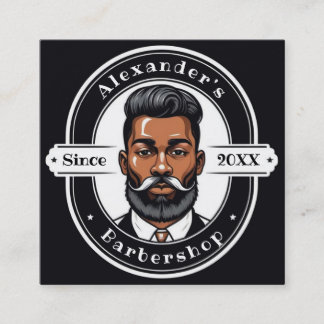 Eleganter Afrikanischer Amerikaner personalize Quadratische Visitenkarte