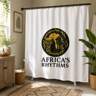 Eleganter afrikanischer Löwentrommel-Duschvorhang Duschvorhang