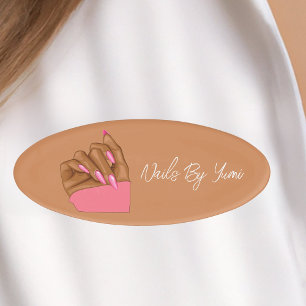 Eleganter afrikanischer Nagelkünstler Manicurist Namenschild