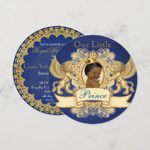 Eleganter afrikanischer Prinz Royal Blue und Gold Einladung