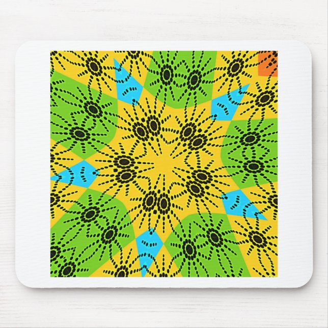 Eleganter afrikanischer Spider Motif Vektorgrafik  Mousepad (Vorne)