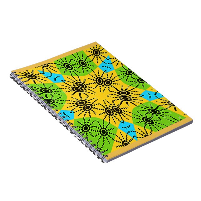 Eleganter afrikanischer Spider Motif Vektorgrafik  Notizblock (Rechte Seite)