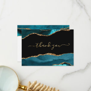 Eleganter Agate Glitzer Vielen Dank Dankeskarte