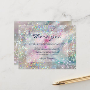 Eleganter Alcohol Ink Holographic Glitzer Vielen D Postkarte