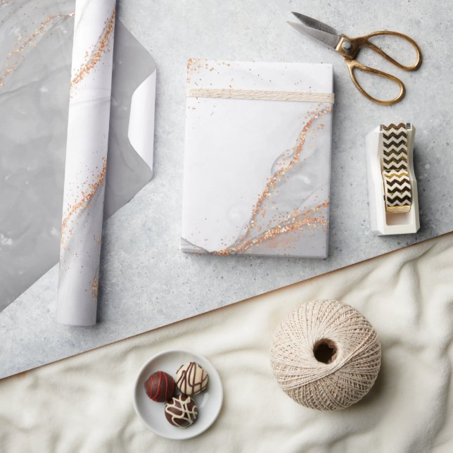 Eleganter Alkoholtink mit Glitzer Gold Geschenkpapier (Basteln)