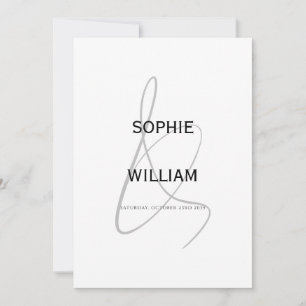 Eleganter Ampersand Minimalistisch Moderne Hochzei Einladung
