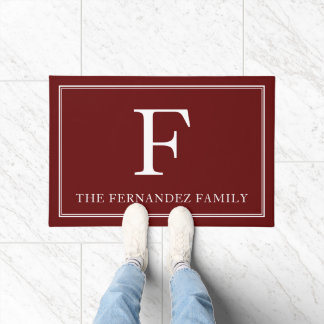 Eleganter Anfangsname Fußmatte