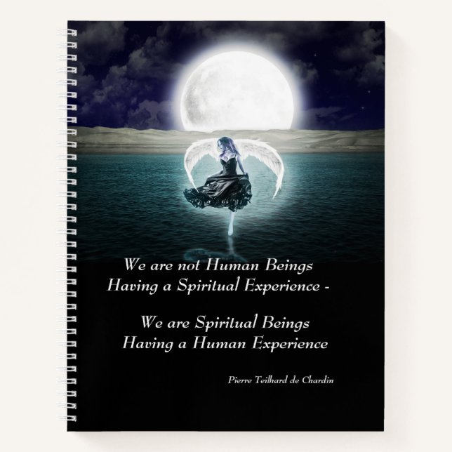 Eleganter Angel Inspirational Spiritueller Zitatsc Notizbuch (Vorderseite)