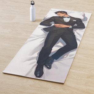 Eleganter Anime Man schlafen Yogamatte