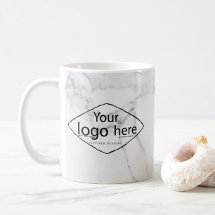 Eleganter, anpassbarer Marmortasse - Logo editierb Tasse