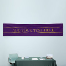 Eleganter anpassbarer Text | Gold & Tiefes Lila