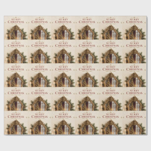 Eleganter Antiker Spiegel Weihnachten, Vintage Eur Geschenkpapier