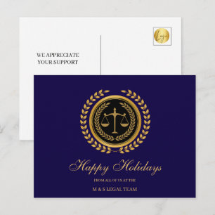 Eleganter Anwalt Feiertagspostkarte