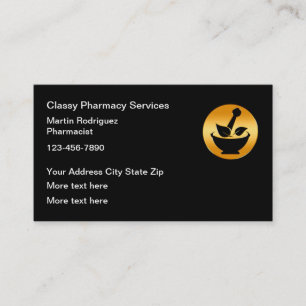 Eleganter Apotheken-Apotheker im Einzelhandel Visitenkarte