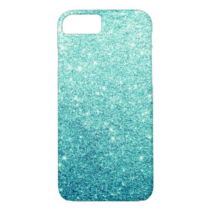 Eleganter Aquamariner Glitzer Luxury iPhone 7 Fall Case-Mate iPhone Hülle