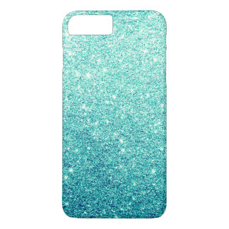 Eleganter Aquamariner Glitzer Luxus iPhone 8 Plus/7 Plus Hülle