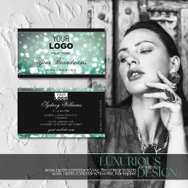 Eleganter Aquamariner Glitzer Sparkle-Sterne mit L Visitenkarte