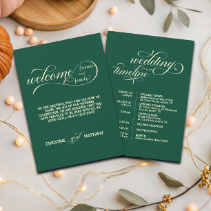Eleganter Aquamariner Hochzeitstitel und Zeitkarte Einladung