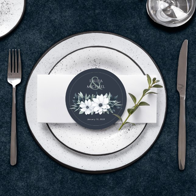 Eleganter Aquamariner Rundpapier-Untersetzer mit B Runder Pappuntersetzer (Von Creator hochgeladen)