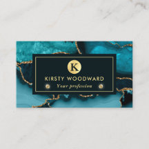 Eleganter Aquamariner und Gold-Glitzer