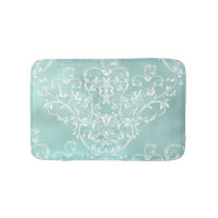 Eleganter Aquamariner und weißer Damast