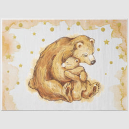 Eleganter Aquarellbär Seidenpapier