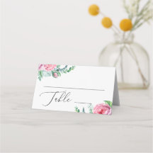 Eleganter Aquarellgarten Hochzeit Rosa Boho