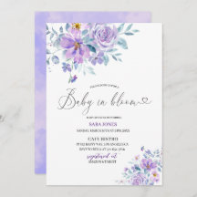 Eleganter Aquarellmond mit violetten Blumen Baby i