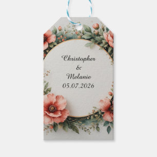 Eleganter Aquarellrahmen Geschenkanhänger