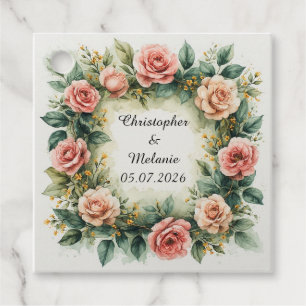 Eleganter Aquarellrahmen Geschenkanhänger