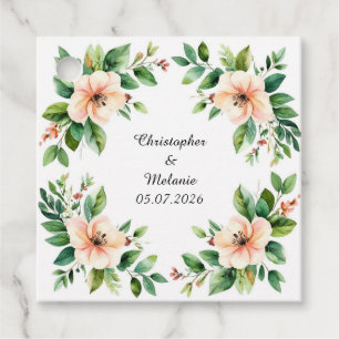Eleganter Aquarellrahmen Geschenkanhänger