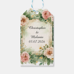 Eleganter Aquarellrahmen Geschenkanhänger