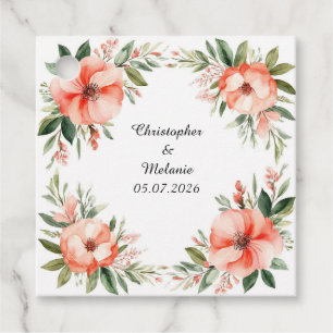 Eleganter Aquarellrahmen Geschenkanhänger