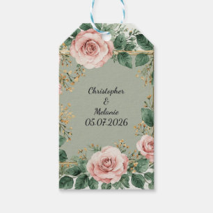 Eleganter Aquarellrahmen Geschenkanhänger