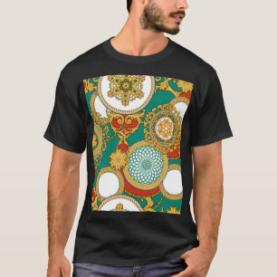 Eleganter arabesker Hintergrund in Gold T-Shirt