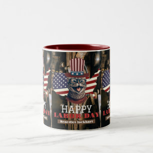 Eleganter Arbeitstag der Solidarność Labour Party Zweifarbige Tasse