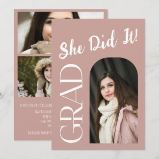 Eleganter Arch Abschluss Einladung | Benutzerdefin