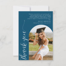 Eleganter Arch Foto Script Abschluss Aquamarin Blu